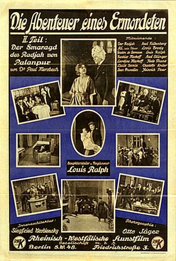 Постер фильма «Die Abenteuer eines Ermordeten - 2. Der Smaragd des Badjah von Panlanzur»