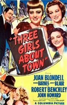 Постер фильма «Three Girls About Town»