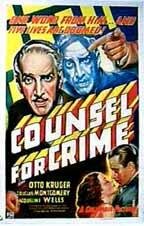 Постер фильма «Counsel for Crime»