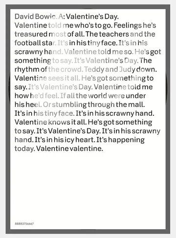 David Bowie: Valentine's Day